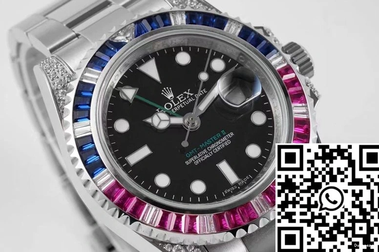 Rolex II Master 116759 ROF GMT Black Dial SAru-78209 Factory 0201